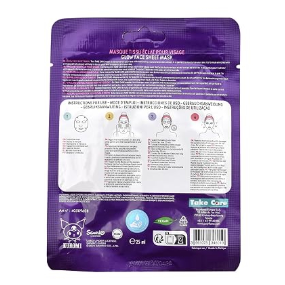 Դեմքին փայլ հաղորդող դիմակ Kuromi - Image 3
