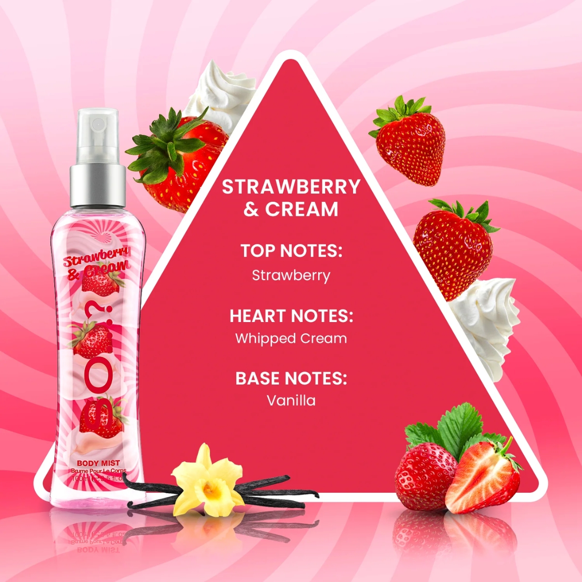 Մարմնի սփրեյ So...? Strawberry & Cream 100 մլ - Image 2