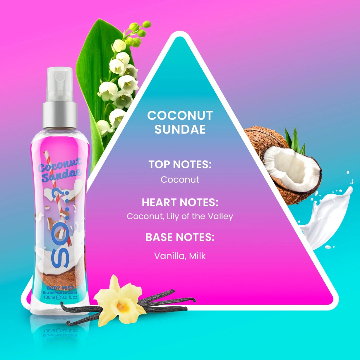 Մարմնի սփրեյ So...? Coconut Sundae 100 մլ - Image 2