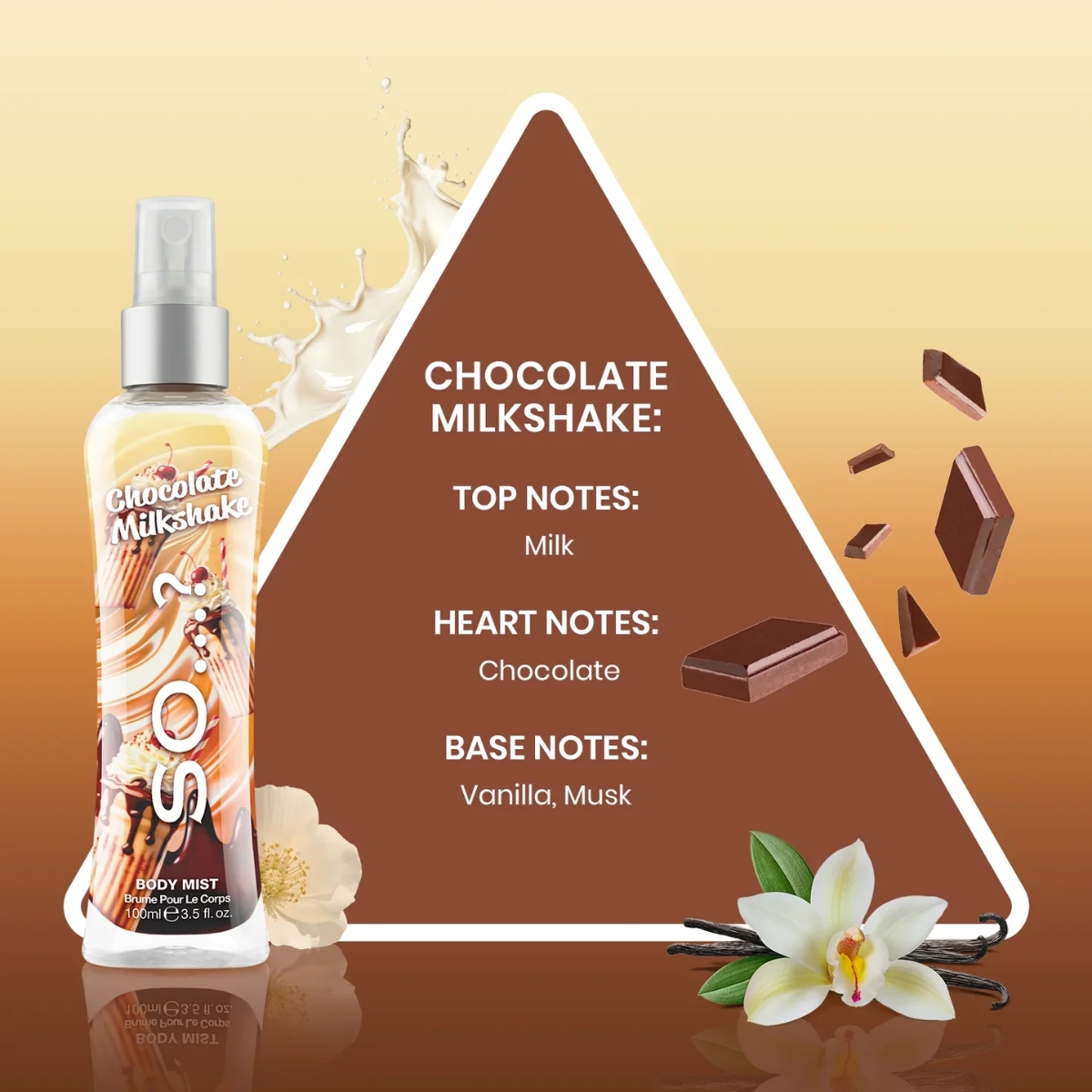 Մարմնի սփրեյ So...? Chocolate milkshake 100 մլ - Image 2