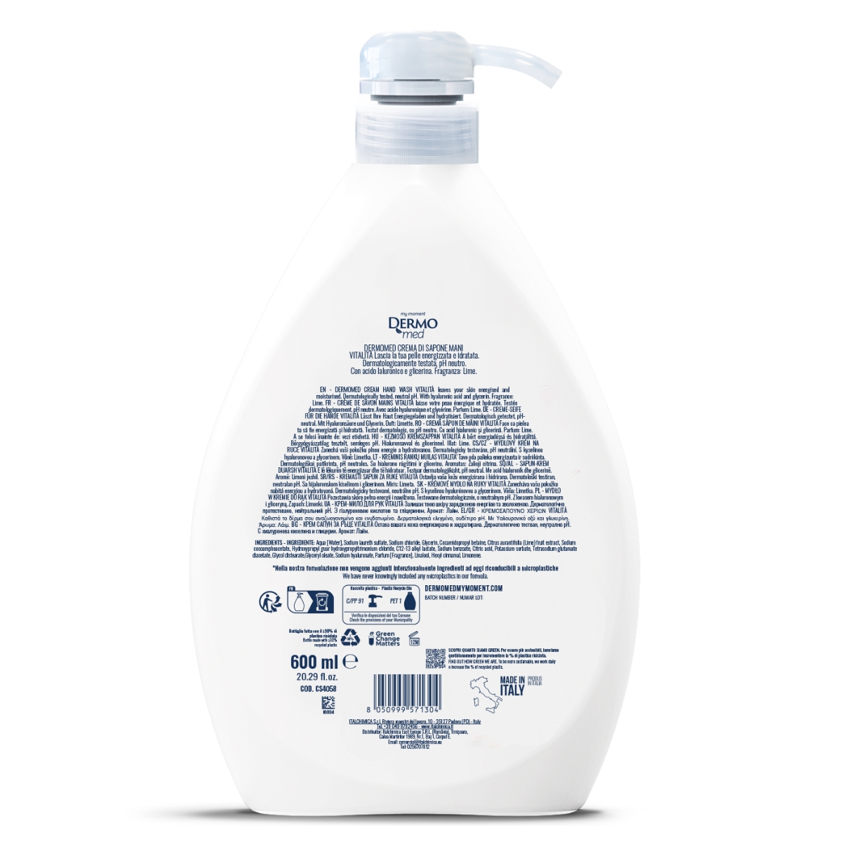 Ձեռքի հեղուկ օճառ Vitalita Lime, 600 մլ - Image 2